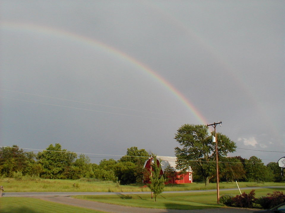 Oakley, MI: Double rainbow