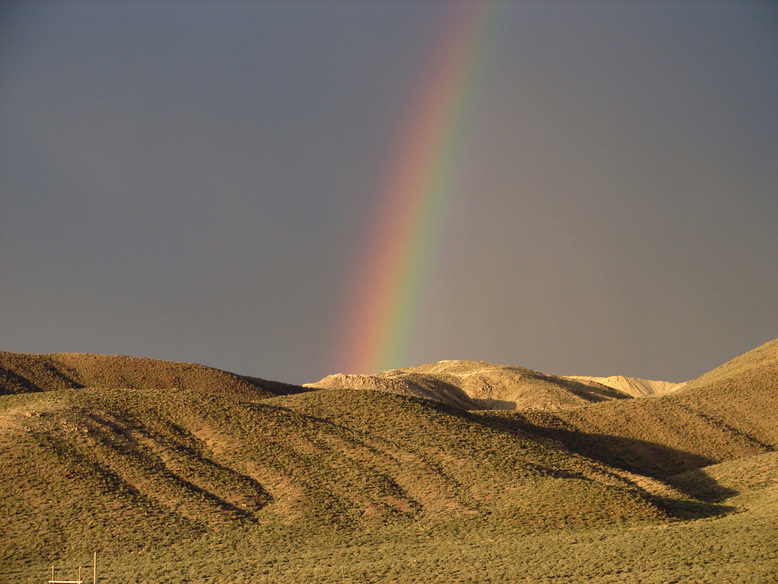 Fernley, NV: Fernley Hills with a Rainbow