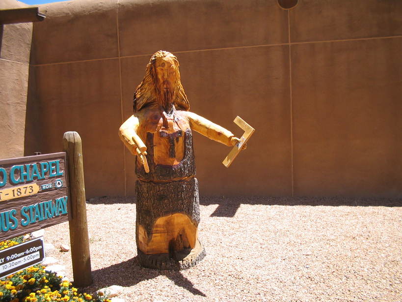 Santa Fe, NM: Loretto Chapel carpenter statue