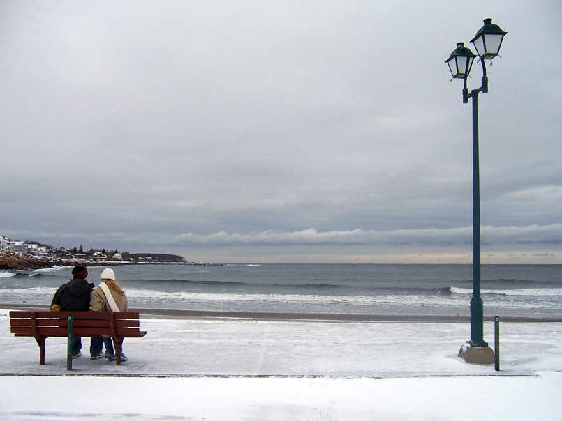 York, ME: Beautiful snow covered York Beach, Maine. January '06.