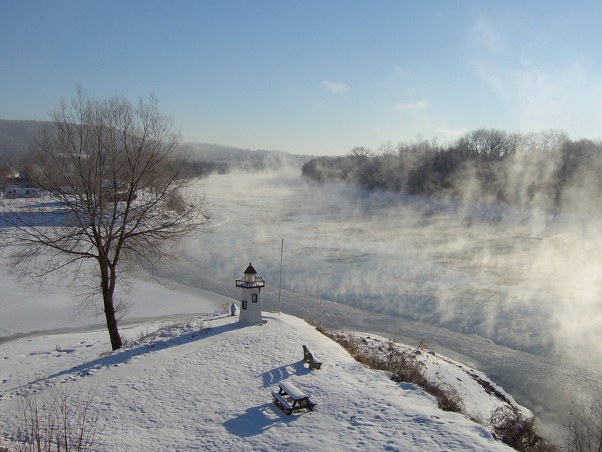 St. Johnsville, NY Picture of the lighthouse and Erie Canal that runs