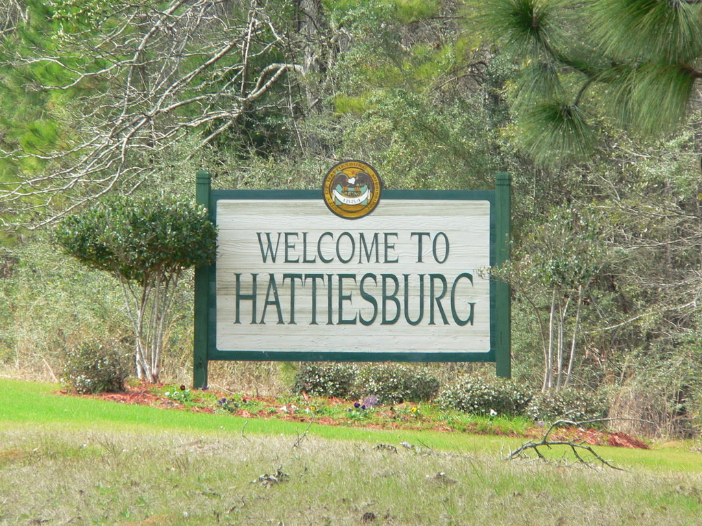 Hattiesburg, MS: Welcome to Hattiesburg sign