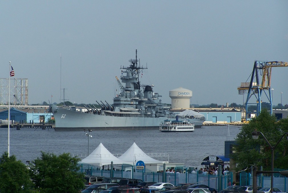 Philadelphia, PA: USS New Jersey and Ferry Boat