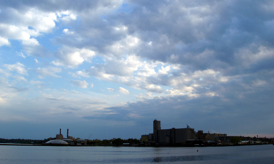 Manitowoc, WI: Standing on the pier, overlooking the clouds and factories