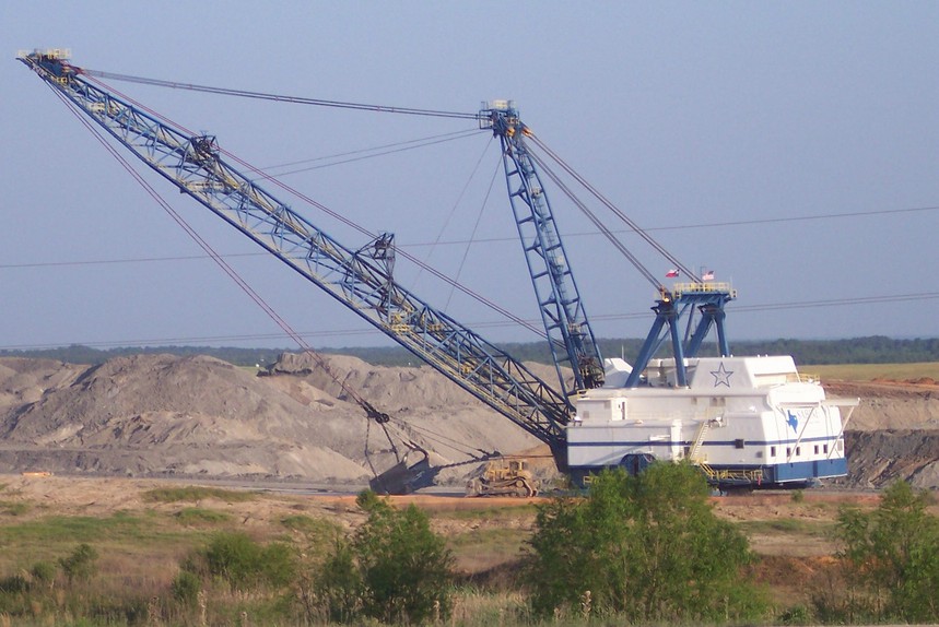 Marshall, TX: Lignite mining near Marshall