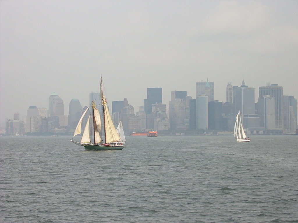 New York, NY: Sailboat Race in NY Harbor - Sept 2005
