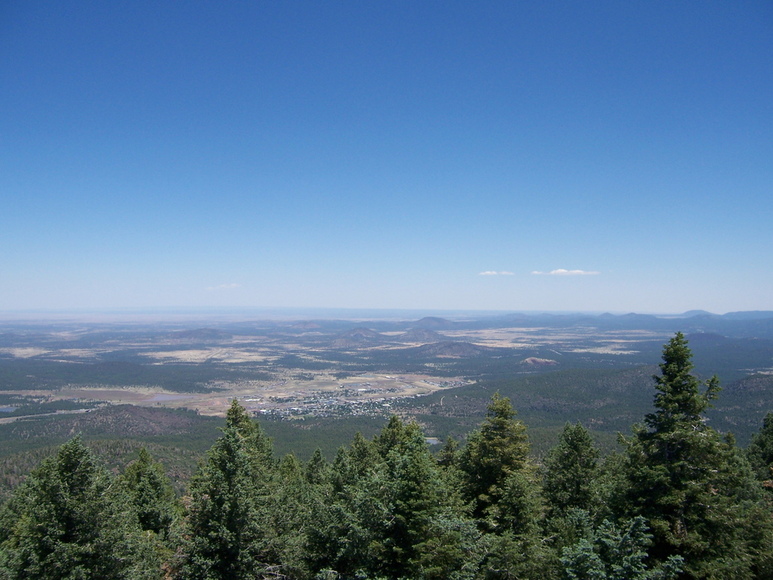 Williams, AZ: The Town of Williams from the Ranger Tower on Bill Williams Mountain