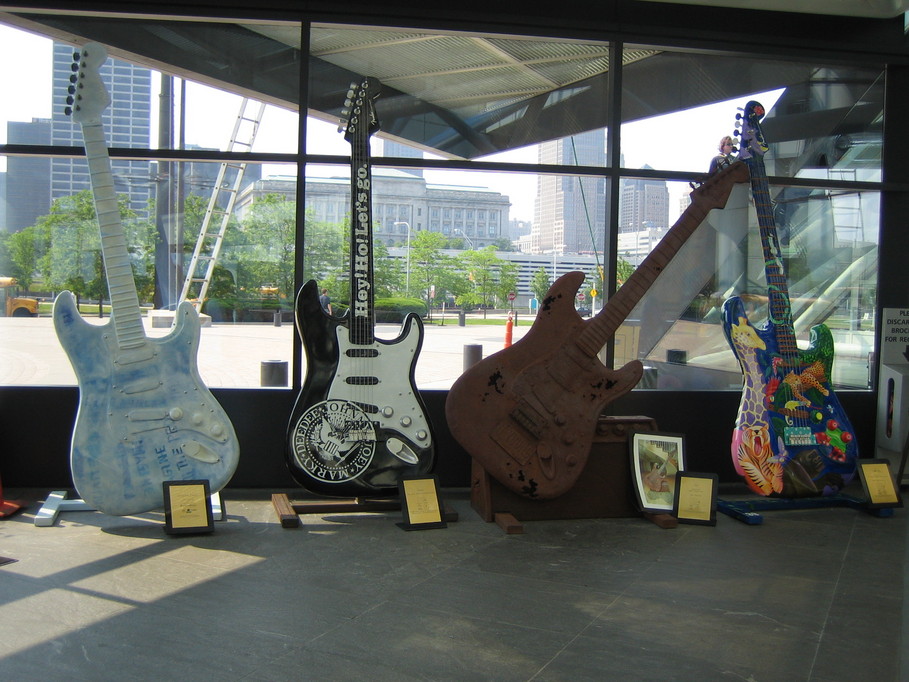 Cleveland, OH: Huge Guitars at The Rock and Roll Hall of Fame