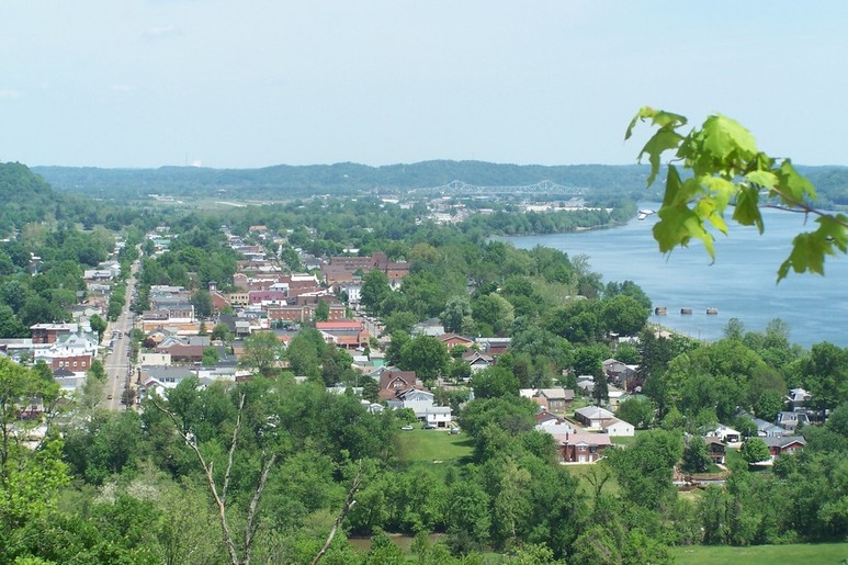 Gallipolis, OH: Mount Hill Overlooking The Town