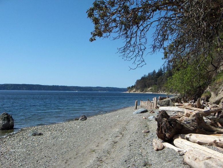 Camano, WA: Camano State Park - west beach area