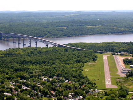 Kingston, NY: Kingston Airport (20N) and Rhinecliff Bridge (Photo by Julie Sitney)