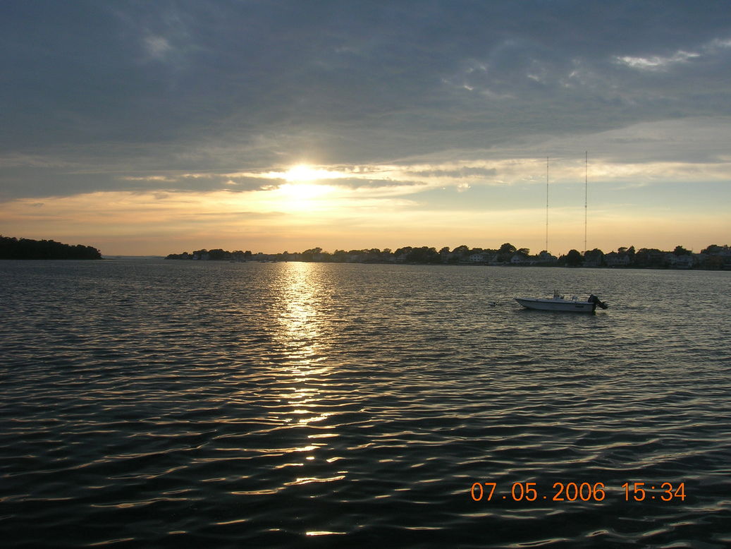 Hull, MA: Sunset off Marginal Road toward Boston