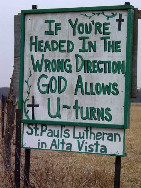 Alta Vista, KS: Sign on the road, just past where one must turn on a county road to reach Alta Vista.