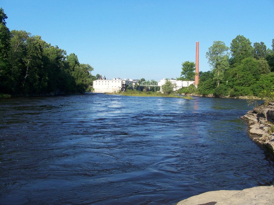 Brownville, NY: looking at the bridge to brownville from the black river