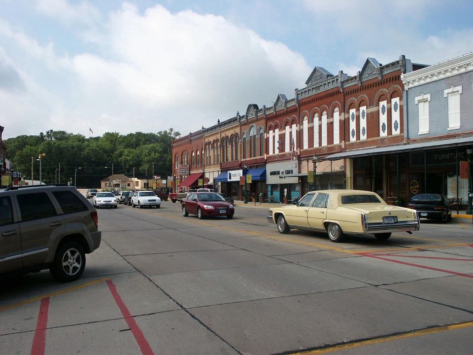 Hooper, NE: Main Street on July 12, 2006