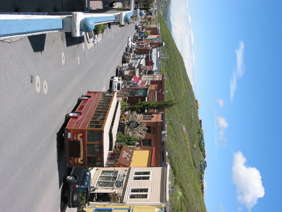 Park City, UT: main street and the mountains