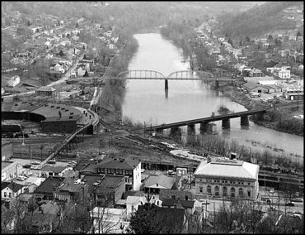 Grafton, WV: view of grafton from hospital hill