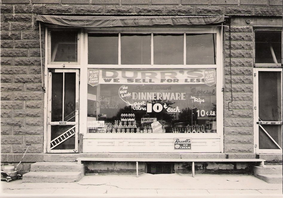 Delta, IA: Grocery storefront, circa 16055-1960?