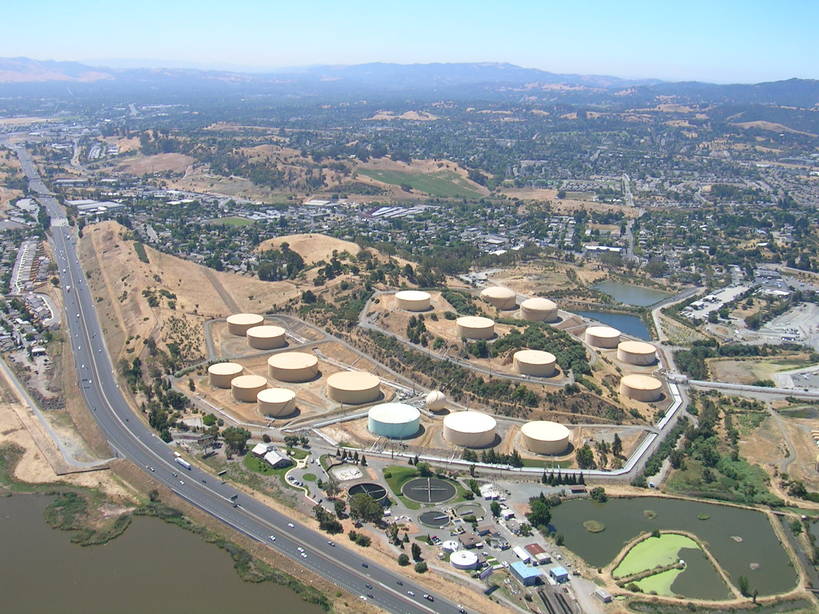 Martinez, CA: Storage Tanks (from my model airplane)