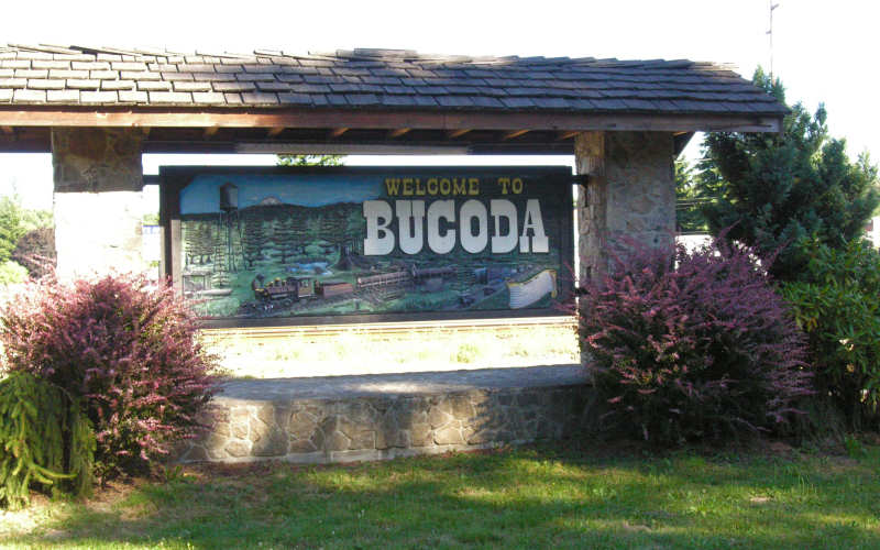 Bucoda, WA: Bucoda Welcome Sign