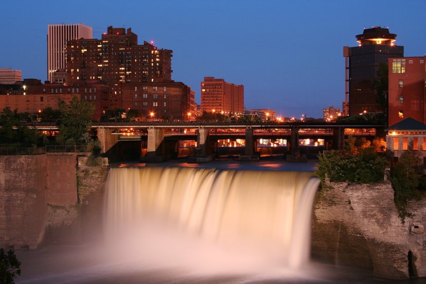 Rochester NY : Downtown Rochester NY as viewed from the quot High Falls
