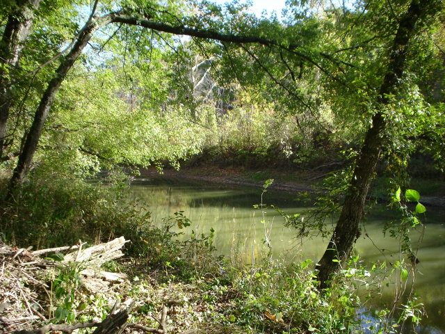 Nelsonville, OH : a picture of the Hocking River, right behind the old ...