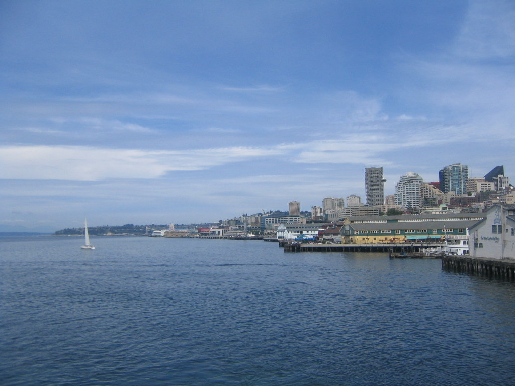 Seattle, WA: Taken from the ferry - Seattle, WA Coastline - July 2006