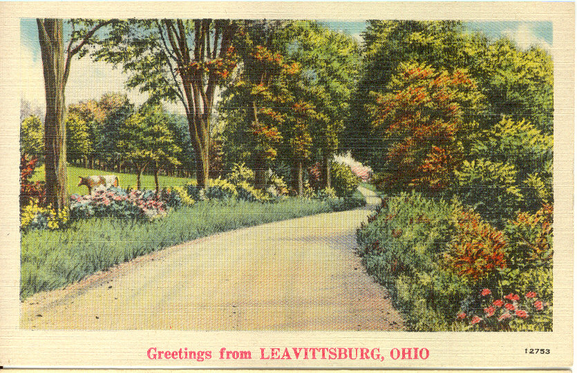 Leavittsburg, OH: One of two very old postcards I had of Leavittsburg.