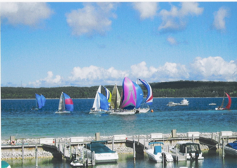 Boyne City, MI: sailboat race on Lake Charlevoix