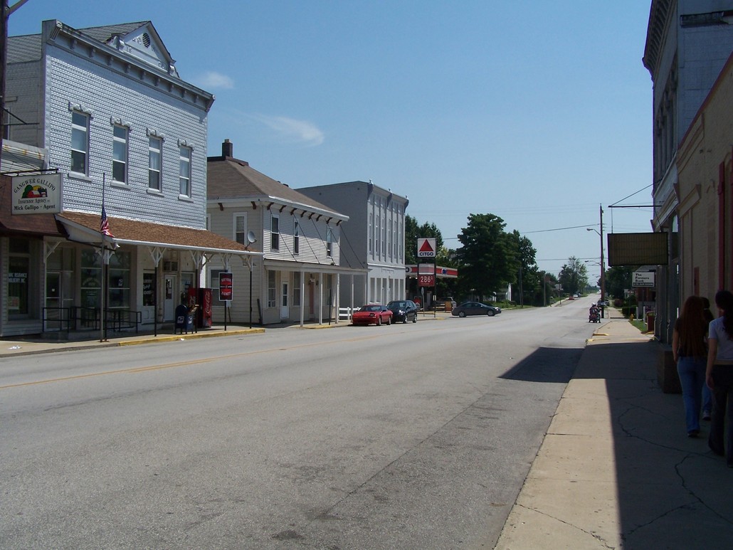 Mulberry, IN: Downtown Mulberry looking East