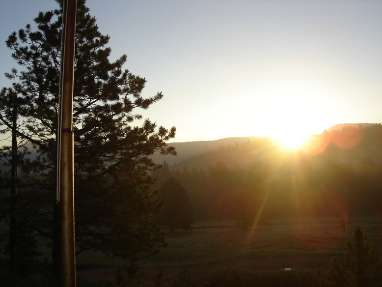 Woodland Park, CO: sunrise from templed hills camp and retreat