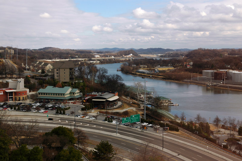 Knoxville, TN: Looking east along the river