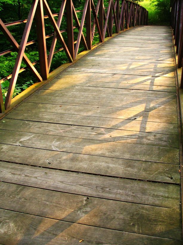Cedarville, OH: The Bridge Leading Into Indian Mound Park