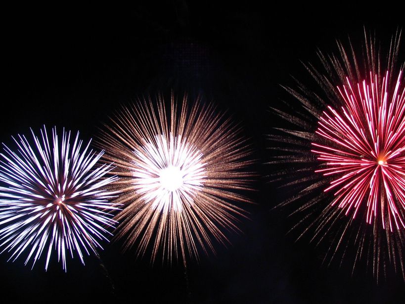 Cedarville, OH: Fireworks at the Labor Day Festival in Cedarville, Birthplace of the Founder of Labor Day