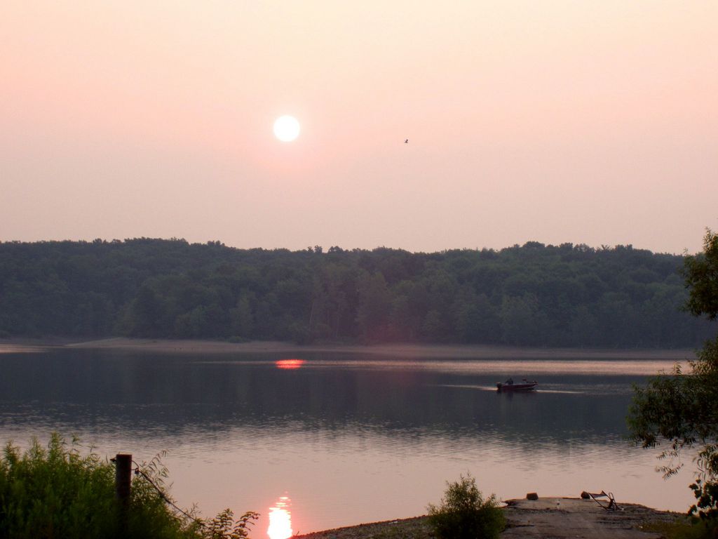 Westerville, OH: Summer Sunrise at Hoover Reservoir in Westerville, Ohio