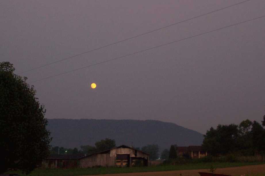 Church Hill, TN: Moon over the Mountains