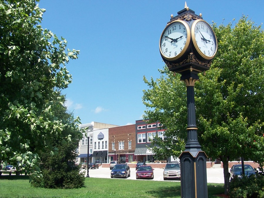 Covington, IN: View from the Courthouse Square, Covington, Indiana