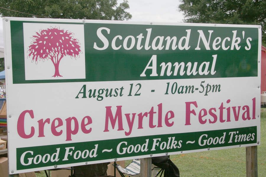 Scotland Neck, NC Annual Crepe Myrtle Festival sign photo, picture