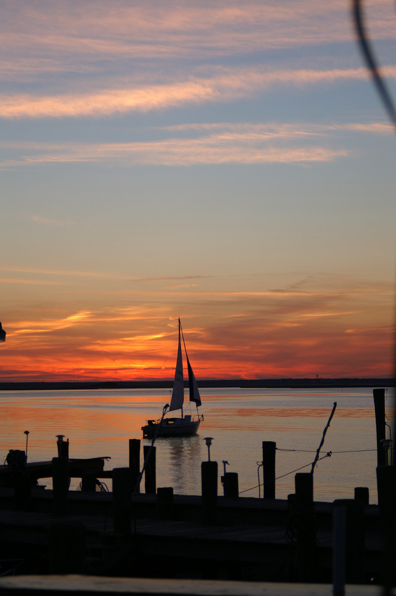 Brigantine, NJ: Sailing at Sunset - Brigantine, NJ