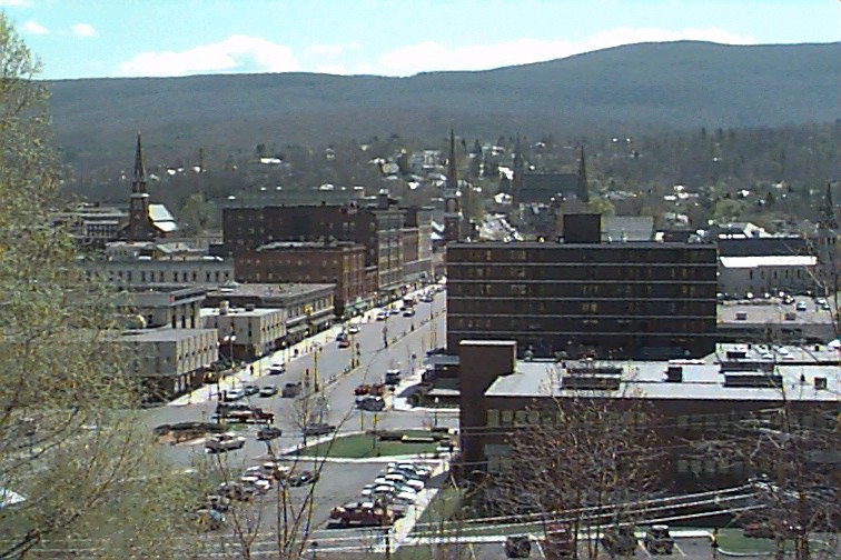 North Adams, MA: Looking up Main Street from the Holiday Inn