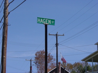 Lilly, PA: Found the street that Grandfather Hagan built two houses but alarmed to find the spelling inaccurate!