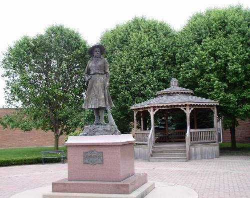 Greenville, OH: Annie Oakley monument in downtown Greenville