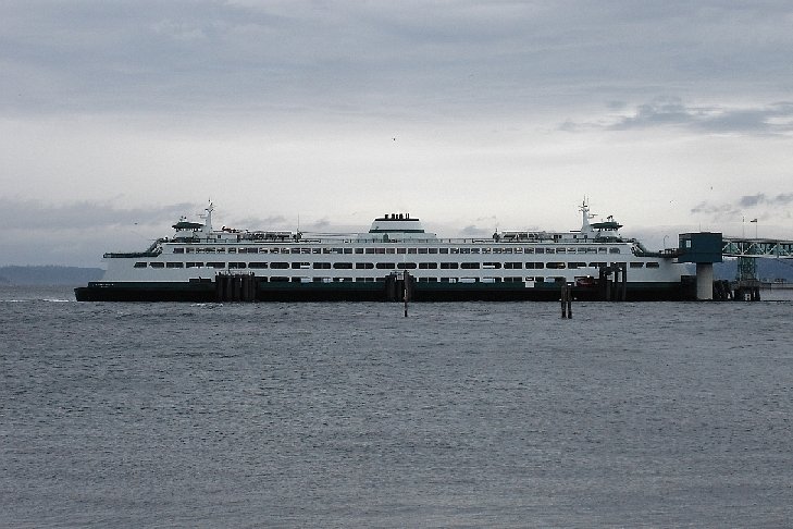 Seattle, WA: Ferry Boat at Dock, Seattle, WA