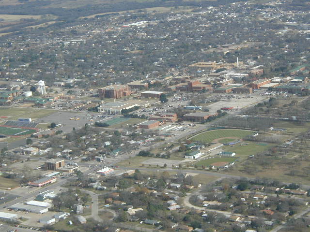 Stephenville, TX: Aerial shot of Tarleton State University