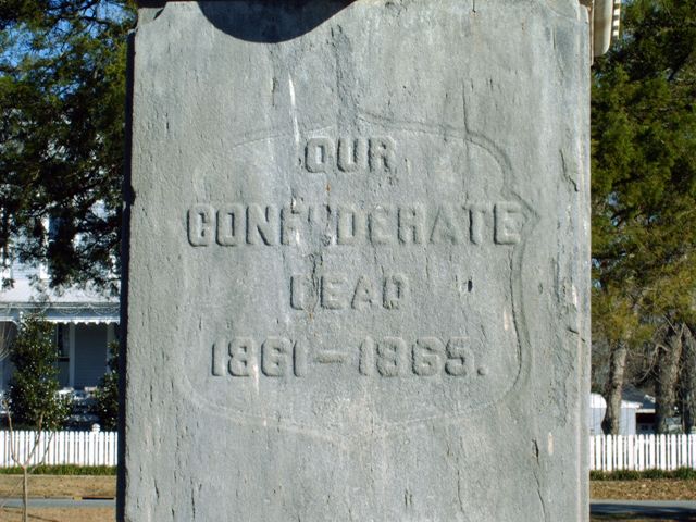 Americus, GA: Inscription on Confederate Monument, Rees Park, Americus, Georgia