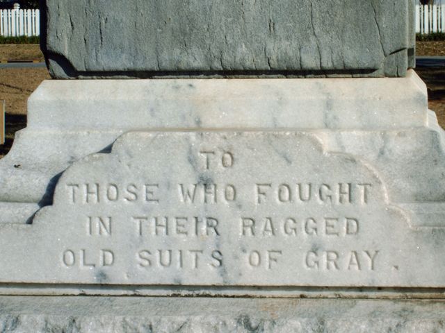 Americus, GA: Inscription on Confederate Monument, Rees Park, Americus, Georgia