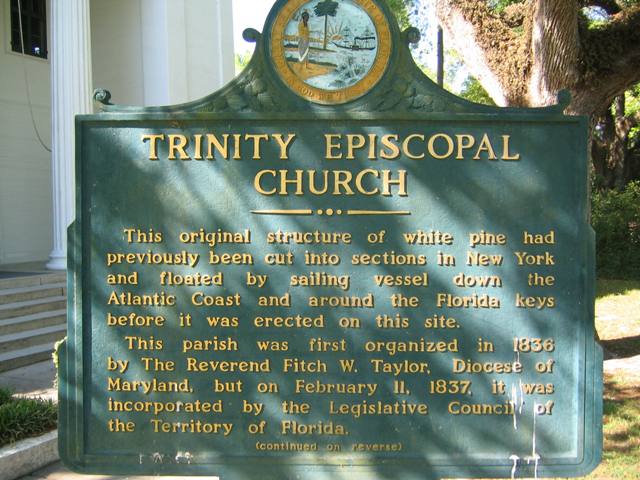 Apalachicola, FL: Trinity Episcopal Church Historic Marker, Apalachicola, Florida