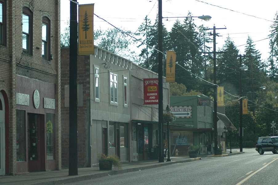 Willamina, OR: Another view of main street Willamina