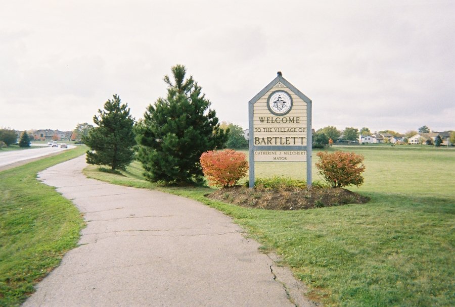 Bartlett, IL: Village Of Bartlett, IL Sign - Just Off Stearns Rd