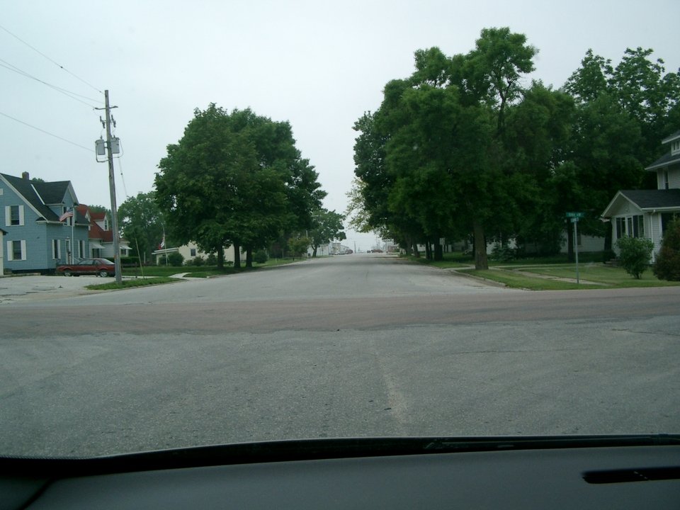 Gilmore City, IA: Looking South down Main Street from Highway 3